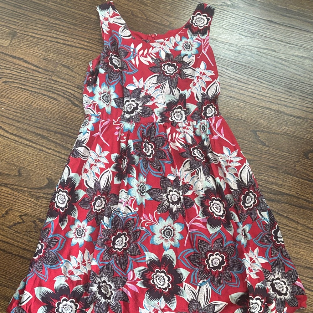 Talbots Fit and Flare Print Dress